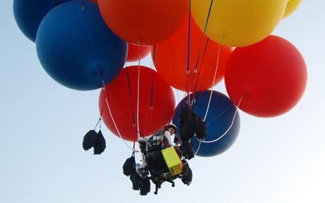 от сащ до париж с балони с хелий