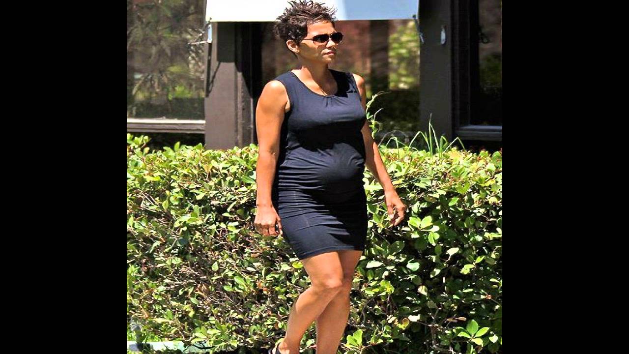 halle berry disguises baby bump  hd 720p