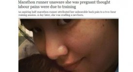 американска спортистка роди, без да подозира, че е бременна-